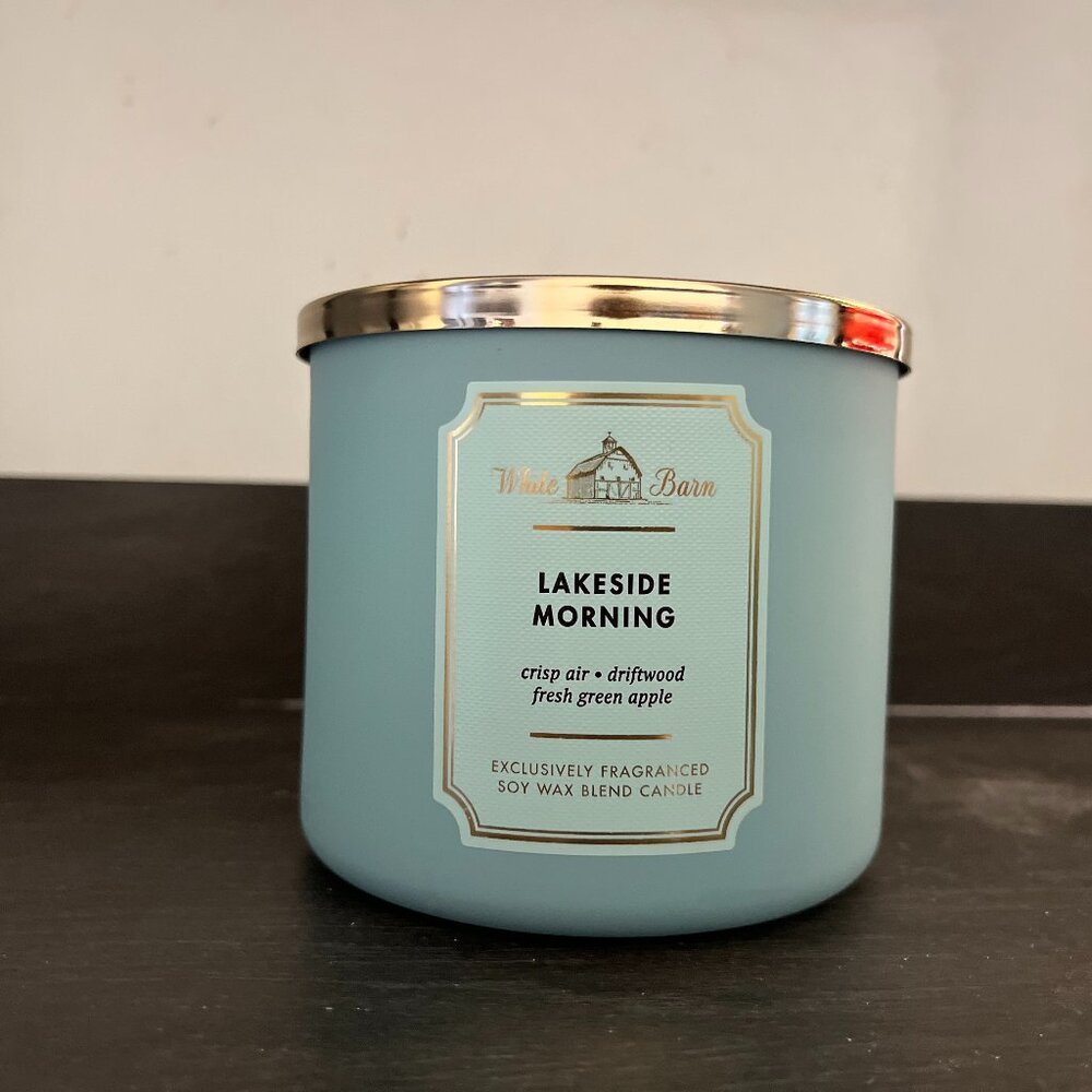lakeside morning candle